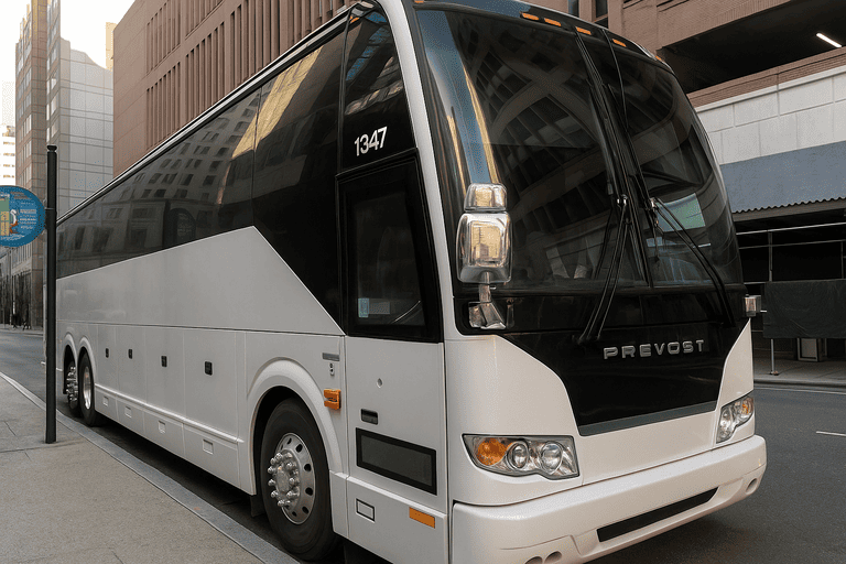 a Charter Bus Rental Piscataway coach bus