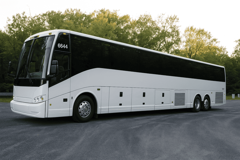 exterior of Charter Bus Rental Piscataway coach bus